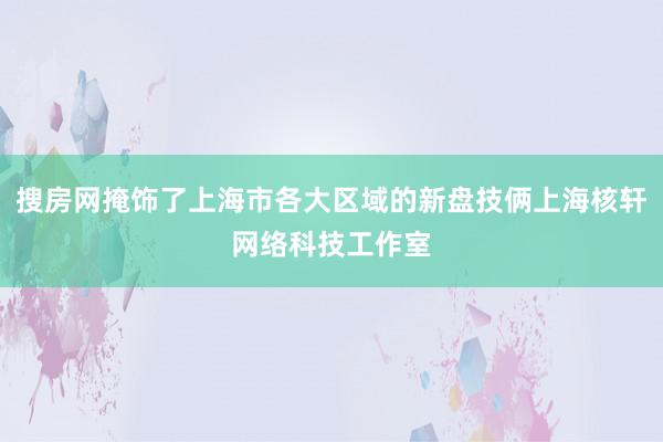 搜房网掩饰了上海市各大区域的新盘技俩上海核轩网络科技工作室